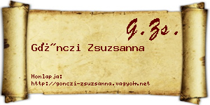 Gönczi Zsuzsanna névjegykártya